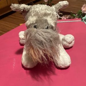GANZ Webkinz Gray & White Schnauzer Plush Dog
